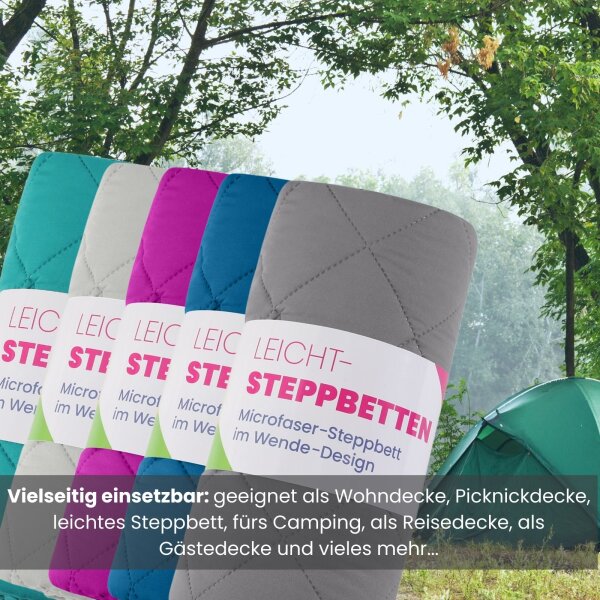 Sommer Steppbett "Camping" grün