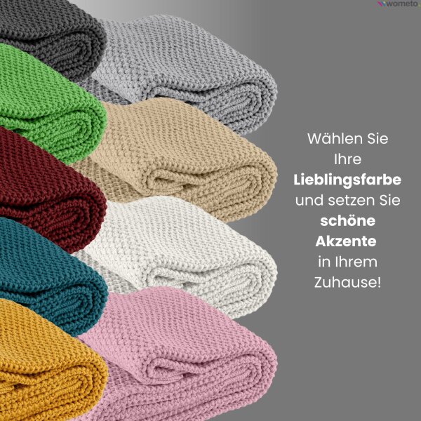 Strickdecke gelb