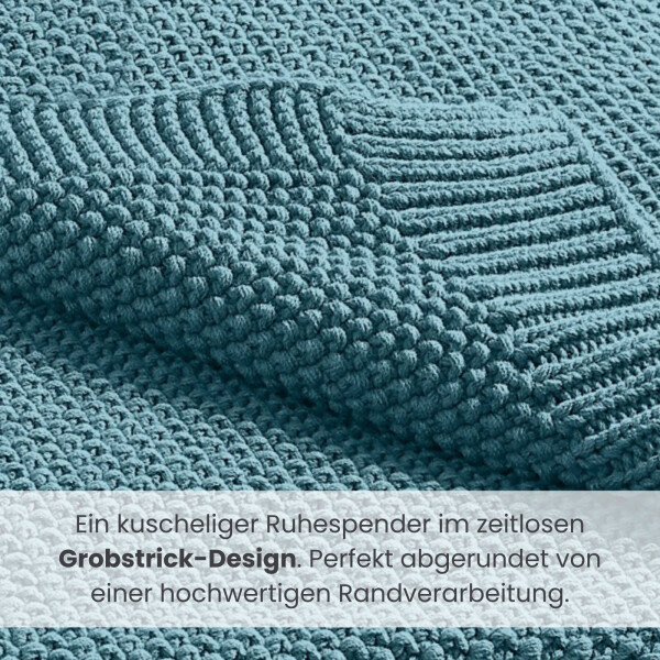 Baby-Strickdecke 70x100 türkis