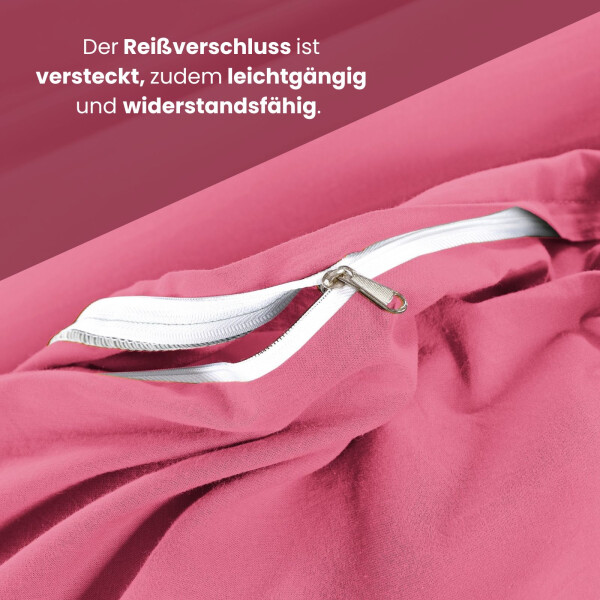 Bettwäsche Renforce "Stone Washed" pink