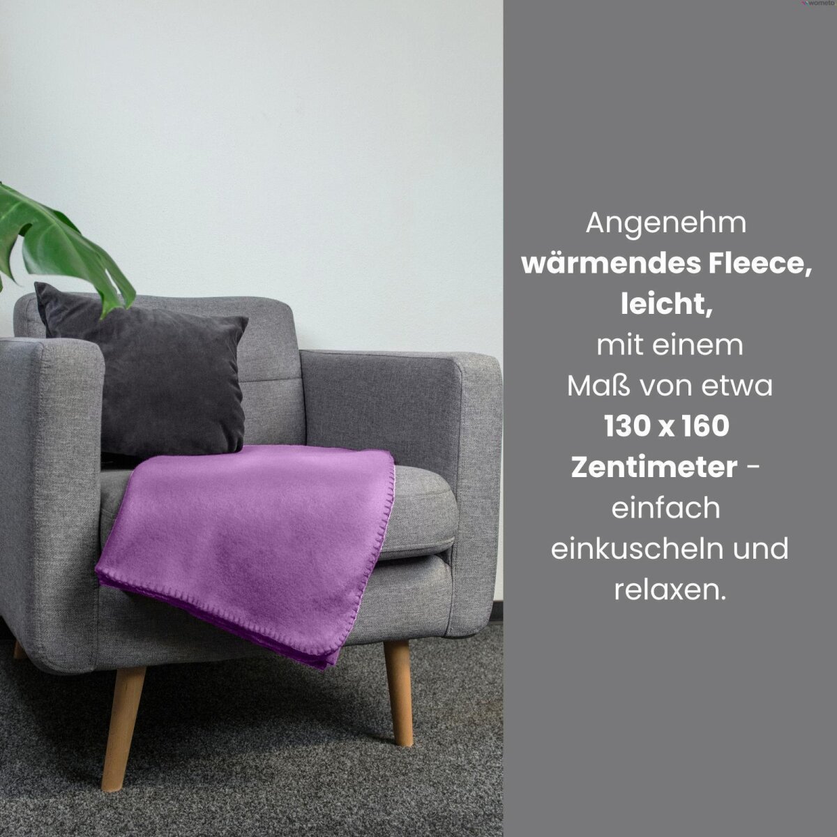 Fleecedecke 130x160 in div. Farben online kaufen